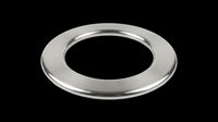 Stainless steel ring washer isolated on transparent background, ready for design use in clipart, print on demand, stickers, T-shirt design, and sublimation projects.