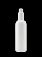 White spray bottle isolated on transparent background, ready for cosmetics, cleaning products, perfume, and skincare packaging design mockups for print-on-demand and sublimation projects.