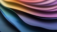 Smooth gradient waves in pastel and dark tones create abstract curved layers with soft transitions between colors, forming dynamic flowing lines and shapes.