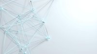 Abstract network connection background with geometric lines and nodes for technology presentations and digital communication concepts.