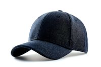 Black baseball cap isolated on white background, classic curved brim design with adjustable closure, ready for mockup and branding applications.