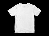Blank white t-shirt isolated on transparent background, ready for custom design, sublimation, print-on-demand, and apparel printing projects.