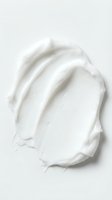 White cream or lotion smear on light background, isolated texture for cosmetics, skincare, beauty product packaging, and design mockups.