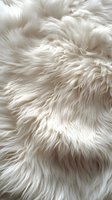Soft white fluffy fur texture close-up with gentle waves and natural shadows creating luxurious background pattern for fashion and interior design projects.