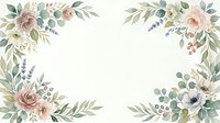 Watercolor floral frame with roses, eucalyptus, and lavender on cream background, isolated for wedding invitations, greeting cards, and design projects.