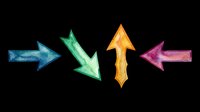 Watercolor arrows pointing in different directions isolated on transparent background, ready for clipart, t-shirt design, stickers, print-on-demand products and sublimation projects.