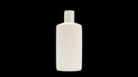Blank cream cosmetic bottle with pump dispenser isolated on transparent background, ready for product design, branding, packaging mockups, sublimation, and print-on-demand applications.