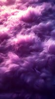 Ethereal purple and pink clouds create dramatic atmospheric backdrop with mystical lighting effects, suitable for spiritual or dreamy design projects.