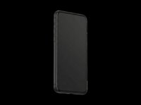 Black smartphone with blank screen isolated on transparent background, ready for mockup designs, app presentations, tech marketing, and digital product displays.