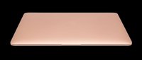 Sleek rose gold laptop isolated on transparent background, ready for design use on t-shirts, stickers, print-on-demand products, and digital graphics.