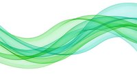 Abstract green flowing waves with smooth curves and transparency effects on white background for modern digital design projects.