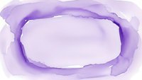 Abstract purple watercolor oval frame with soft flowing brushstrokes on white background for creative design projects and artistic presentations.