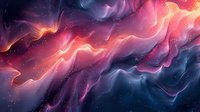 Cosmic abstract background with flowing aurora-like waves in pink, purple and orange colors against dark space with stars, creating ethereal atmospheric effect.