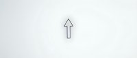 Upward arrow icon in minimalist line style on white background, isolated and ready for web design, applications, and user interface elements.