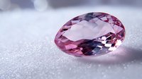 Pink oval cut gemstone with brilliant facets on sparkling surface, luxury jewelry element for high-end design and precious stone collections.
