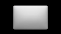 Closed silver laptop top view isolated on transparent background, ready for T-shirt design, stickers, clipart, print on demand, and sublimation projects.
