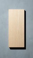 Natural light wood plank with vertical grain pattern on concrete surface for interior design and construction projects.