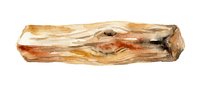 Dried fish fillet with natural texture and weathered appearance, isolated on white background for culinary, food styling, and design projects.