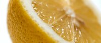 Fresh lemon slice close-up showing vibrant yellow citrus texture, juicy pulp and zest detail, perfect for food, beverage, and healthy lifestyle projects.