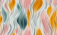 Abstract wavy pattern in soft pastel colors with flowing organic lines and shapes in pink, orange, and teal creating a seamless repeating design for fabric and wallpaper.