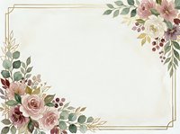 Vintage floral frame with roses, eucalyptus, and botanical elements on cream background. Isolated design ready for invitations, cards, and wedding stationery projects.