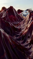 Abstract liquid chocolate waves flowing in dynamic motion creating luxurious swirls and peaks for culinary and dessert design projects.