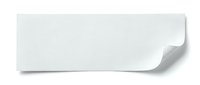 White paper sheet with curled corner edge isolated on transparent background for graphic design and presentation layouts.