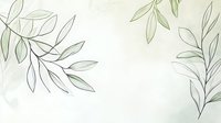 Delicate olive branches with soft green leaves on light watercolor background, gentle botanical illustration for wedding stationery and home decor.