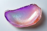 Holographic gradient slime with iridescent shimmer and glossy texture isolated on white background for modern design projects and digital art concepts.