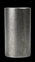 Galvanized steel pipe coupling isolated on transparent background, ready for clipart, design elements, print-on-demand products, sublimation, and technical illustrations.