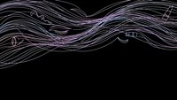 Abstract flowing lines in purple and pink creating dynamic wave patterns on black background for modern digital design projects.