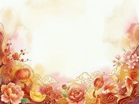 Watercolor autumn floral border with golden lanterns, roses, and peonies on cream background. Isolated design element for invitations, cards, and decorative projects.