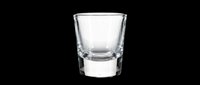 Clear shot glass isolated on transparent background, ready for design use on t-shirts, clipart, stickers, print-on-demand products, and sublimation projects.
