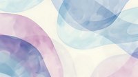 Soft flowing abstract waves in pastel pink and blue watercolor create gentle curved shapes on white background, seamless pattern for modern minimalist design.
