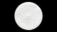 Round white cotton nursing breast pad isolated on transparent background, ready for maternity clipart, sticker, t-shirt design, sublimation, and print on demand use.