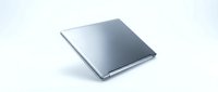 Sleek silver laptop closed on white background, isolated for tech, business, and digital lifestyle concepts.