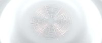Abstract white circular geometric pattern with radial lines and grid structure creating futuristic technological design for modern digital projects.