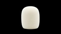 Cream-colored cylindrical cosmetic sponge with rounded top, isolated on transparent background. Ready for design use on product packaging, beauty tutorials, clipart, print-on-demand, and sublimation projects.