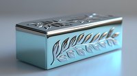 Elegant mint green jewelry box with silver metallic lid featuring embossed leaf pattern design, reflecting soft light on glossy surface. Decorative storage solution.