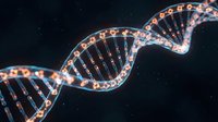 Glowing DNA double helix structure with illuminated strands against dark background, representing genetic research, biotechnology, and molecular biology for scientific and medical applications.