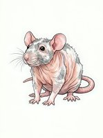 Cute chinchilla character with fluffy gray fur, pink ears, and flowing pink cape isolated on white background. Perfect for children's books, nursery decor, and apparel design.