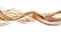 Elegant golden liquid waves flowing smoothly across white background creating luxurious abstract motion for premium design projects and sophisticated branding.