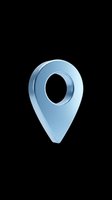 Blue location pin icon isolated on transparent background, ready for web design, app development, maps, navigation graphics, and digital projects.
