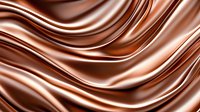 Luxurious smooth waves of liquid chocolate or bronze metallic texture with silky flowing curves and glossy surface creating elegant abstract background pattern.