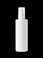 White spray bottle with pump dispenser isolated on transparent background, ready for cosmetics, cleaning products, or skincare packaging design on t-shirts, labels, and print-on-demand merchandise.