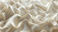 Abstract wavy pattern with smooth undulating curves in cream and beige tones creating a modern minimalist design for backgrounds or luxury branding.