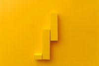 Minimalist yellow paper construction creating geometric shadows and depth on vibrant yellow background. Abstract architectural composition with clean lines and angles.