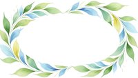 Watercolor botanical wreath with green and blue leaves on white background for wedding invitations, greeting cards and decorative design projects.