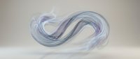 Abstract flowing infinity symbol with translucent blue and purple ribbons creating elegant curves on neutral background for modern design concepts.