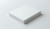 Stack of blank white paper sheets on light background, isolated office stationery supplies for business and education mockup presentation.
